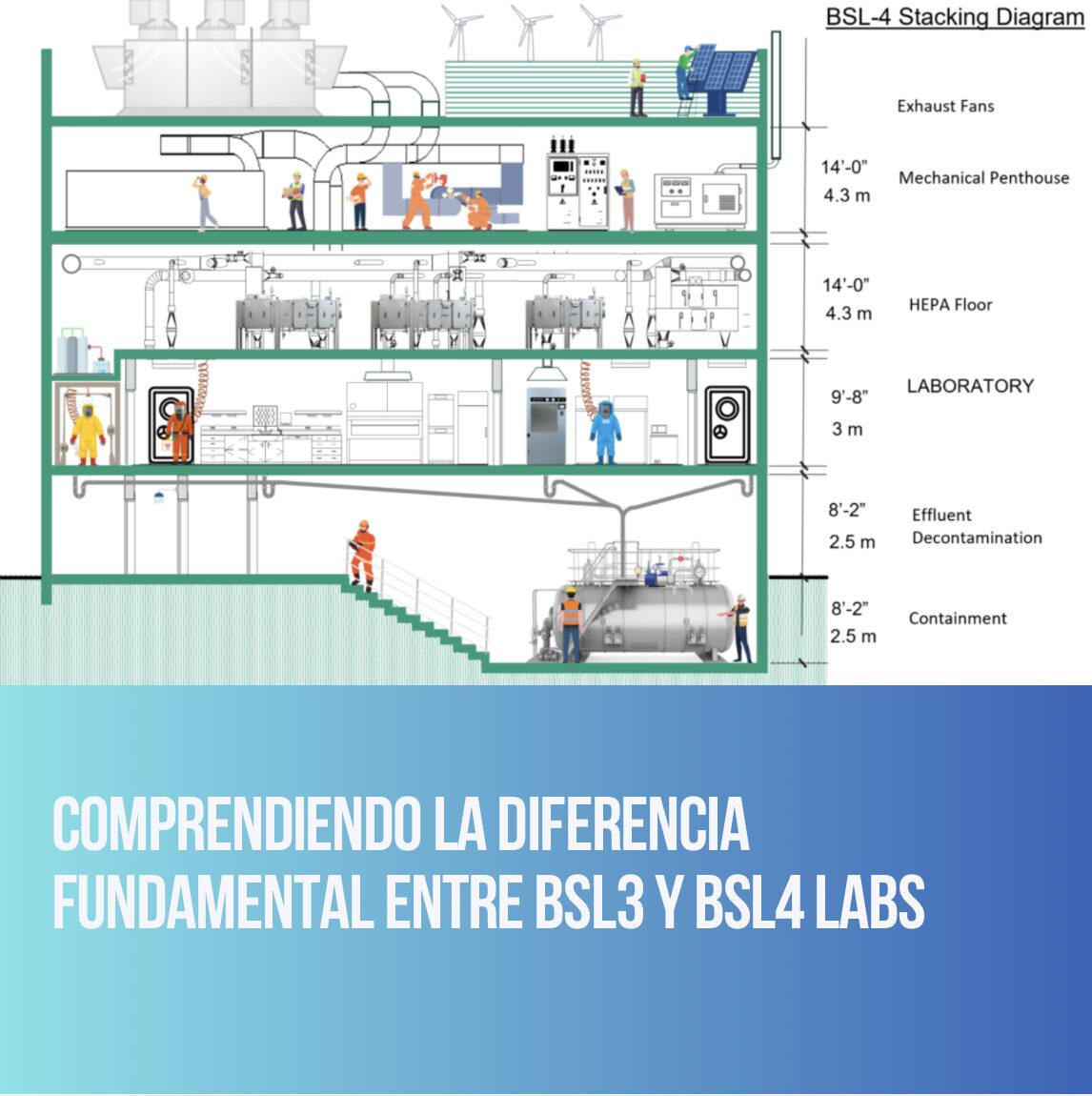 Artículo que describe las diferencias clave entre los laboratorios BSL-3 y BSL-4
