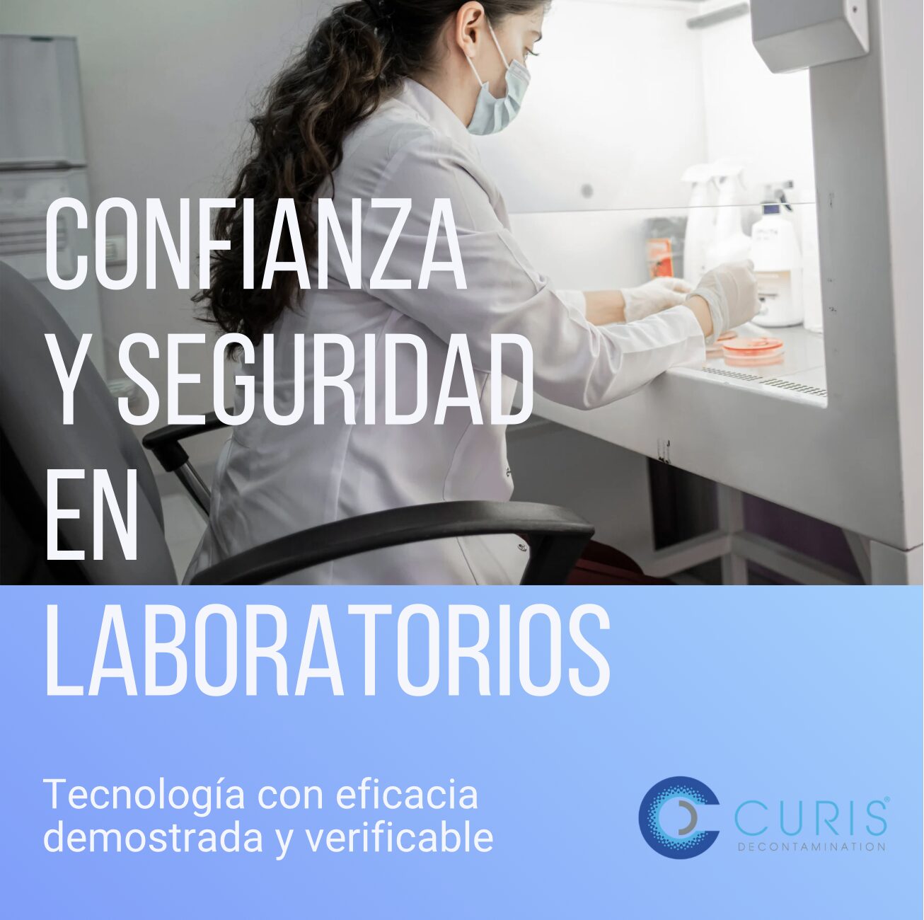 Sistema CURIS de descontaminación Hybrid Hydrogen Peroxide para laboratorios