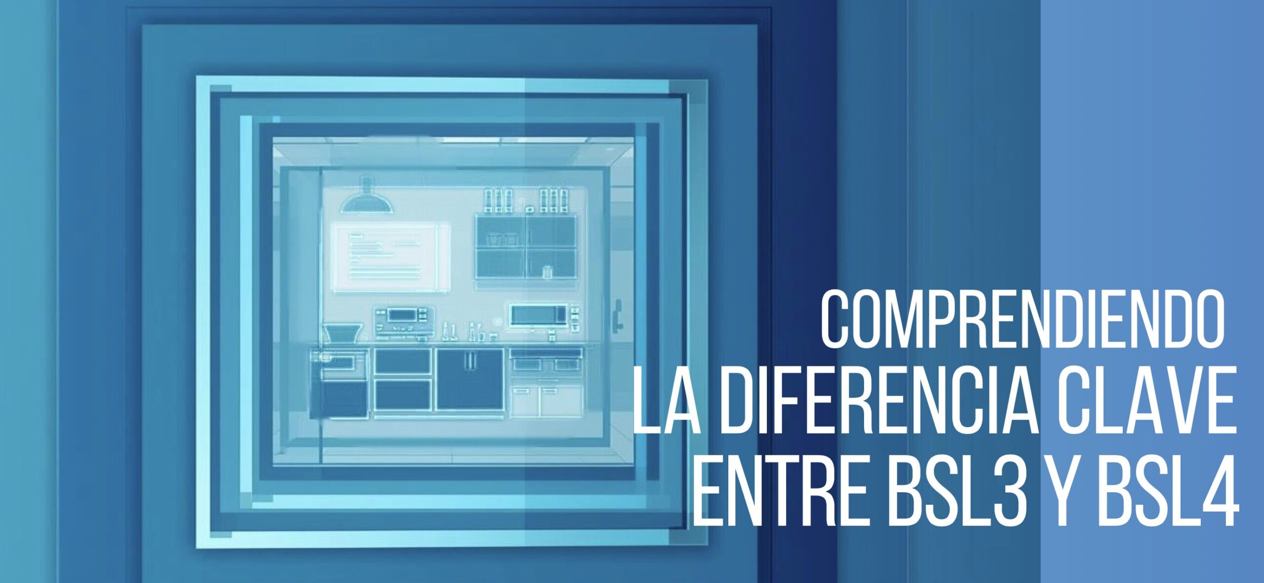 Diagrama esquemático de laboratorio BSL-4 mostrando distribución de áreas de alta contención