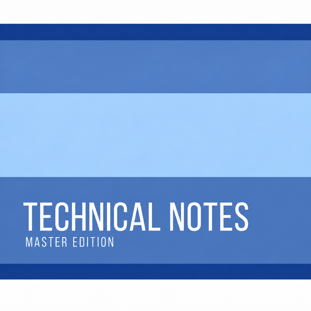 Cover of Technical Notes · Master Edition 2026 in English